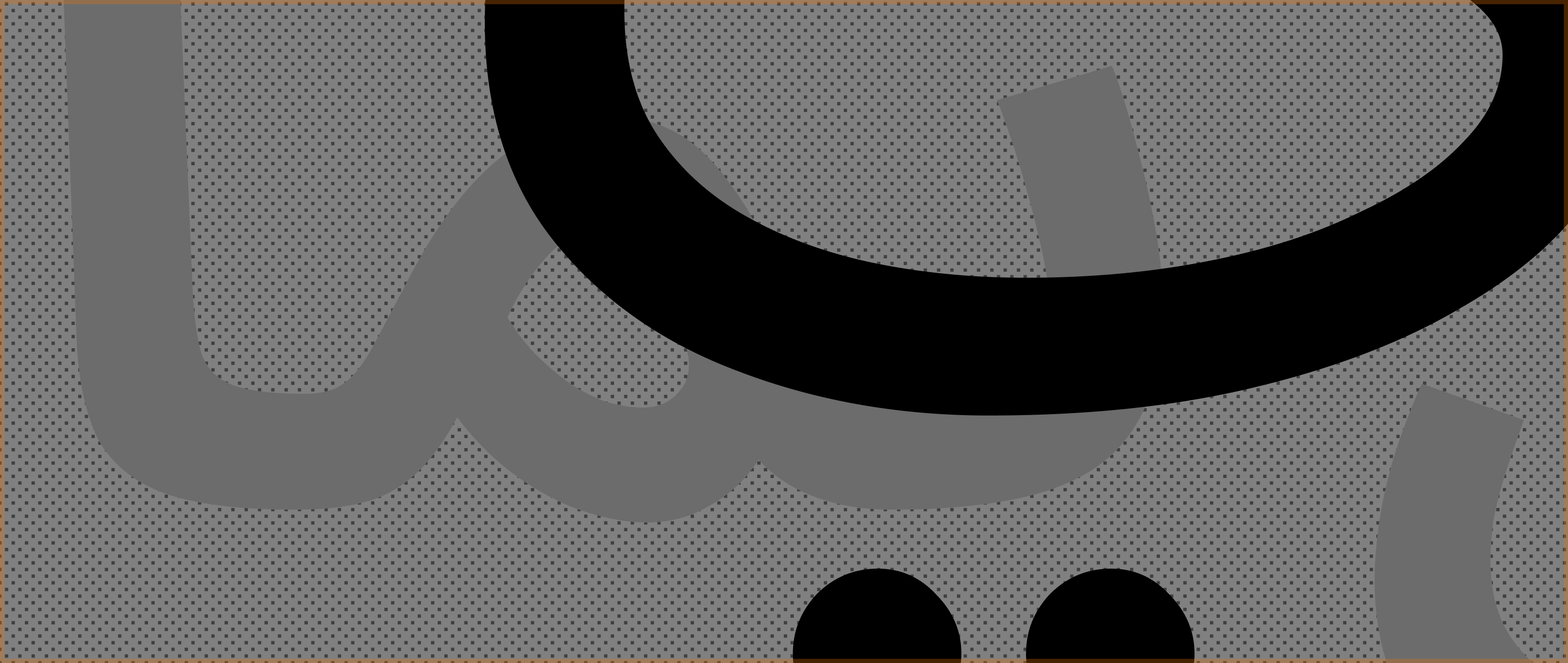 Vector banner with abstract letter shapes and a light textured background, in gray